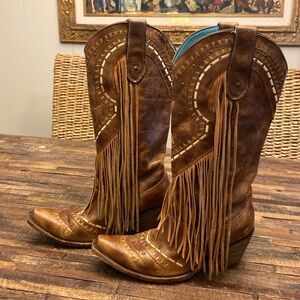 Beautiful Corral Fringe Boots. Size 7. Worn less than a handful times!